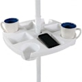 Miniatyrbilde 2 av 5: Strandparasollbord med 4 Koppholdere Strand Snacks Drikkebrett for Camping Svømmebasseng Piknik Terrasse Hage