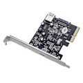 Pikkukuva 1 / 5: USB3.1 PCI-E -laajennuskortti PCI-E Express 4X - USB 3.1 Gen 2 10Gbps 2-porttinen laajennuskortti ASM1142-piirisarjalla PC-kannettavalle