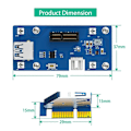 Miniatyrbild 4 av 5: 2 i 1 PCI Express PCI-E 1X till 1X/4x/8x/16x Riser-kort med automatisk missfärgnings-LED-lampa