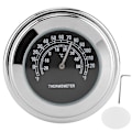 Miniatyrbilde 1 av 5: 1in 7/8in Styremontert Termometer &#8209;20 &#8209; 50 Måleskive Værbestandig for Motorsykkel (Svart)