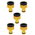 Miniatyrbilde 1 av 5: Slangekoblinger 1/2 tomme 3/4 tomme 2 i 1 Kranadapter Hurtigkoblingssett Hurtigkobling Hageslange Utendørs Krankobling 5PCS