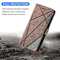 Miniatyrbild 5 av 5: Plånboksfodral för Samsung Galaxy Xcover 5 Linjer Präglat PU Läder Telefonskal Brown