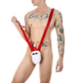 Pikkukuva 4 / 5: Jouluinen miesten jockstrap Joulupukki Mankini Stringit Body Seksikkäät alusvaatteet Alushousut