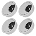 Miniatyrbillede 4 af 5: 4 Sæt Skrivebordskabel Lednings Grommet PC Computer Skrivebord Ledning Grommet Kabelhul Dæk Organisatorer50 Børstet