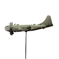 Miniatyrbillede 1 af 5: Flyvemaskine Vindmølle Udsøgt Form Rustfri Metal Flyvemaskine Vindmølle Dekorativt Fly Spinner Havestik Fødselsdagsgave
