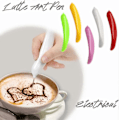 Miniatyrbillede 3 af 5: Latte Art Pen, Kaffe Krydderi Pen Udskærings Pen, DIY Kreativt Mønster Til Kaffegrums, Kakaopulver, Malet Sukker Red