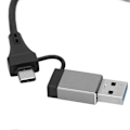 Miniatyrbillede 4 af 5: USB3.0 Hub 5Gbps Plug and Play 4 Port Aluminiumlegering USB C til RJ45 Adapter til Windows til Linux til OS X Sølvgrå