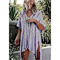 Miniatyrbilde 4 av 4: Sommerbadedrakt Bikini Strand Badetøy Heklet Cover Up for Kvinner Lavender