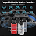 Miniatyrbillede 4 af 5: Trådløs spilcontroller-adapter til konsol til // Controllere Transparent