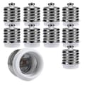 10x Sockeladapter - 10x E40 Till E27 Sockelkonverterare - E27 Bas Lamphållaradapter För Halogen LED