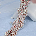 Miniatyrbillede 2 af 5: Brudebælte Håndlavet Krystal Rhinestone Flettet Brudekjole Bælte til Brudekjoler Style B