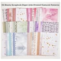 Miniatyrbilde 5 av 5: 90 ark scrapbook-papir og dekorativt nettingstoff assortert sett - 6 pakker blandet spesialpapir for scrapbooking, B