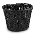 Miniatyrbillede 1 af 5: Cykelkurve til børn Håndvævet cykelkurv Plastik fragtkurv Black