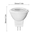 Miniatyrbillede 2 af 5: Cob Led Pærer Mr11 Gu4 Ac/dc12v Dæmpbar 3w 3000k Mini Bipin Lampe 30w Halogenpære Ækvivalent Varm Hvid