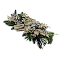 Miniatyrbillede 2 af 5: Jul, Trappe Juleguirlande til Trapper, Dør, Pejs, Vindue, Udendørs Indendørs Juledekoration 60x30cm Guld