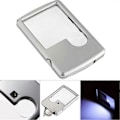 Miniatyrbillede 5 af 5: Kreditkort-stil 3X 6X LED-lys Forstørrelsesglas Lup Forstørrelsesglas Lommeformat QinHai