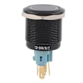 Miniatyrbild 3 av 3: 22mm 12V-24V Vattentät Självlåsande Tryckknappsbrytare Vit LED