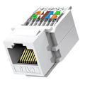 Miniatyrbilde 1 av 5: 10-pakning Cat6 RJ45-kontakt, verktøyfri modulkupler uten behov for nedslagsverktøy