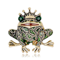 Miniatyrbild 1 av 4: Grodstil Broschnål Glänsande Strass Emalj Mode Klänning Hatt Tillbehör Gåva