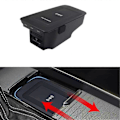 Miniatyrbillede 2 af 5: Trådløs biloplader induktionsplade til XC90 S90 V90CC S60 XC60 2015-2022 15W hurtigopladende telefonholder