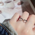 Miniatyrbilde 3 av 5: Dame Ringer Glatt Åpning Jenter Justerbar Brilleform Fingerring for Daglig Bruk