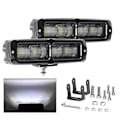 Miniatyrbilde 4 av 5: 2 STK 6 Tommers LED Lys Bar, 80W Tåkelys Off Road Lys Arbeidslys Bar for Lastebil SUV ATV Båt Motorsykkel, Hvitt Lys