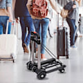 Miniatyrbillede 4 af 5: 4-hjuls foldbar trolley aluminiumslegering foldbar håndvogn bagagevogn til shopping dagligvarer