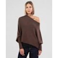 Miniatyrbilde 4 av 4: Asymmetrisk drapert genser, en genser så myk som skyene, dame langermet slouch batwing ensfarget myk strikket genser light gray