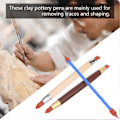 Miniatyrbilde 2 av 5: Silikon Polymer Hode Keramikkleire Skulptur Modellering Penn Fjerne Spor DIY Verktøy