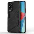 Miniatyrbild 1 av 5: Skal för Oppo A58 4g PC+TPU Stötsäkert Stativ Mobilskal Black