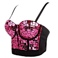 Miniatyrbild 3 av 5: Jumping Slim Camisling Laser Sequent Väst Musikfestival Damkläder Damkläder Exy Shine Bustier Crop Top, Bustier Crop Top rose Red 38C