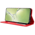 Miniatyrbillede 3 af 5: Til Oppo K12x 5G/ OnePlus Nord CE 4 Lite 5G Stand Case Magnetisk Lukning Læder Telefon Cover Red
