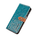 Miniatyrbillede 4 af 5: Khazneh For Honor Magic 5 Lite 5g /x9a 5g / X40 5g Guldknap PU Læder Ko Læder Tekstur Telefon Stand Case Wallet Cover Blue