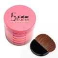 Miniatyrbillede 5 af 5: 5-i-1 Vandtæt Blush 5-Farve Blusher Palette med Børste Spejl Flydende Blush Fersken