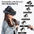 Miniatyrbillede 2 af 5: Silikone Komfort Hovedrem til 3/2/Pro/Pico4 VR Headset med Justerbare VR Dekompressions Hovedremme - Sort