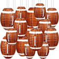 Miniatyrbild 2 av 5: Fotboll Papperslykta Vikbar Olivform Kontrastfärg Återanvändbar Hög Trogenhet Partydekor Hängande Inomhus Utomhus Papperslykta Partyartiklar Qin