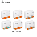 Pikkukuva 1 / 5: 1-20kpl Sonoff Mini R4 Wifi Kytkinmoduuli Älykäs Wi-fi 2-suuntainen Kytkin Älykäs Koti Toimii R5 S-mate 6pcs