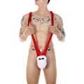 Pikkukuva 2 / 5: Jouluinen miesten jockstrap Joulupukki Mankini Stringit Body Seksikkäät alusvaatteet Alushousut
