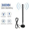 Miniatyrbilde 2 av 5: 868MHz 915MHz LORA Antenne Helium Hotspot Magnetisk Base 38dbi Høy Forstening SMA Hann 3 Meter Kabel Kobberstang 800-960mhz