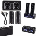 Miniatyrbild 2 av 4: 2 i 1 Laddningsstation för Wii & Wii U Remote Controller Black