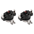 Miniatyrbilde 2 av 5: 2 stk. Termisk kontrollbryter Manuell Høy Effekt U-formet Deksel 25A 250V for Termostat 90