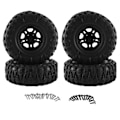 Miniatyrbillede 3 af 5: 4 STK 120mm 2.2 Beadlock Fælgbælte Dæksæt til 1/10 RC Crawler Bil Axial SCX10 Wraith Capra RR10 RBX10 TRX4