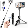 Miniatyrbillede 1 af 5: Selfie Stick Tripod, 4 I 1 Udtrækkelig Selfie Stick Med Bluetooth Fjernudløser 360 Graders Rotation