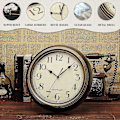 Miniatyrbild 3 av 4: Retro Väggklocka 33 cm Tystgående Klassisk Ljudlös Metall Väggklocka ...