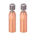 2 stk. 3D Printer Throat Nozzle Ti Legering Kobber Bimetal til Ender 3 3 V2 3 Pro Hotend 1,75 mm Boring