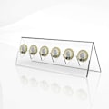 Miniatyrbild 4 av 4: 6-facks Klar Akryl Minnesmynt Display Rack Hållare Ställ för Samlare