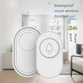 Miniatyrbillede 5 af 5: 433MHz Trådløs Dørklokke Vandtæt Smart Home Dørklokke Sæt Natkamera Fluorescerende Ring Flash Sikkerhedsalarm EU Stik