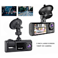 Miniatyrbild 5 av 5: Dubbel Dashcam 3in 1080P HD Bilkörningsinspelare Fram och Inuti med G-sensor Loop-inspelning