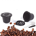 Miniatyrbild 2 av 5: 2 stycken påfyllningsbara kapslar och återanvändbara kapselkoppar för Line kaffemaskin