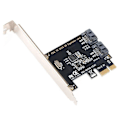 Miniatyrbild 1 av 5: PCIE till SATA-kort PCI-E Adapter PCI till SATA3.0 Konverterare 2-Port SATA III 6G Expansionskontroller Ca